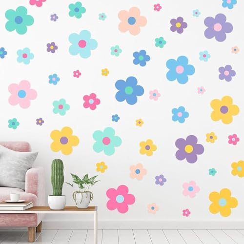 CVANU 12 Sheets of Beautiful Flowers Wall Sticker Printed on Frosted Vinyl Self-Adhesive for Wall Decoration (8.3inchX11.7inch)_F162 - Image 2