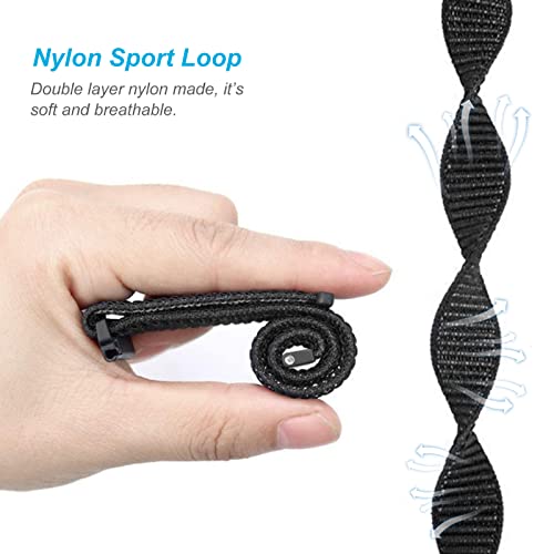 Orisell Kids Watch Band Compatible for SyncUp Kids Watch Bands, 20mm Boy Girl Smart Watch Band Replacement with Quick Realease Pins, Breathable Hook&Loop Nylon Sport Style (Black) - Image 3