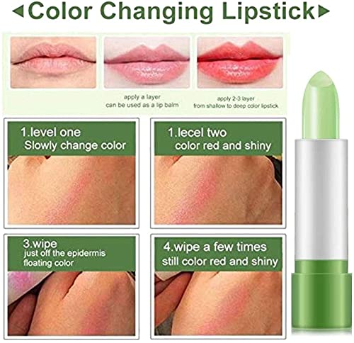 VBA VBA Color Change Lipstick Lip Blam Long Lasting Magic Temperature Nutritious Lips Makeup Aloe Vera Lip Gloss Set Aloe Vera Lipstick Matte Finish Pack of 2 - Image 2
