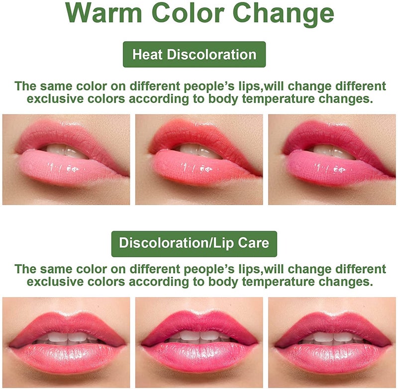 VBA VBA Color Change Lipstick Lip Blam Long Lasting Magic Temperature Nutritious Lips Makeup Aloe Vera Lip Gloss Set Aloe Vera Lipstick Matte Finish Pack of 2 - Image 3