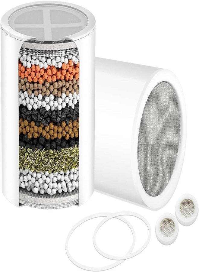 AOERUOW 2-Pack Replacement Shower Filter Cartridge Compatible with Aqua bliss SF100 / SF220 and Voolan Shower Head,Water Softener Filter for Hard Water Reduce Chlorine and Harmful Substances - Image 1