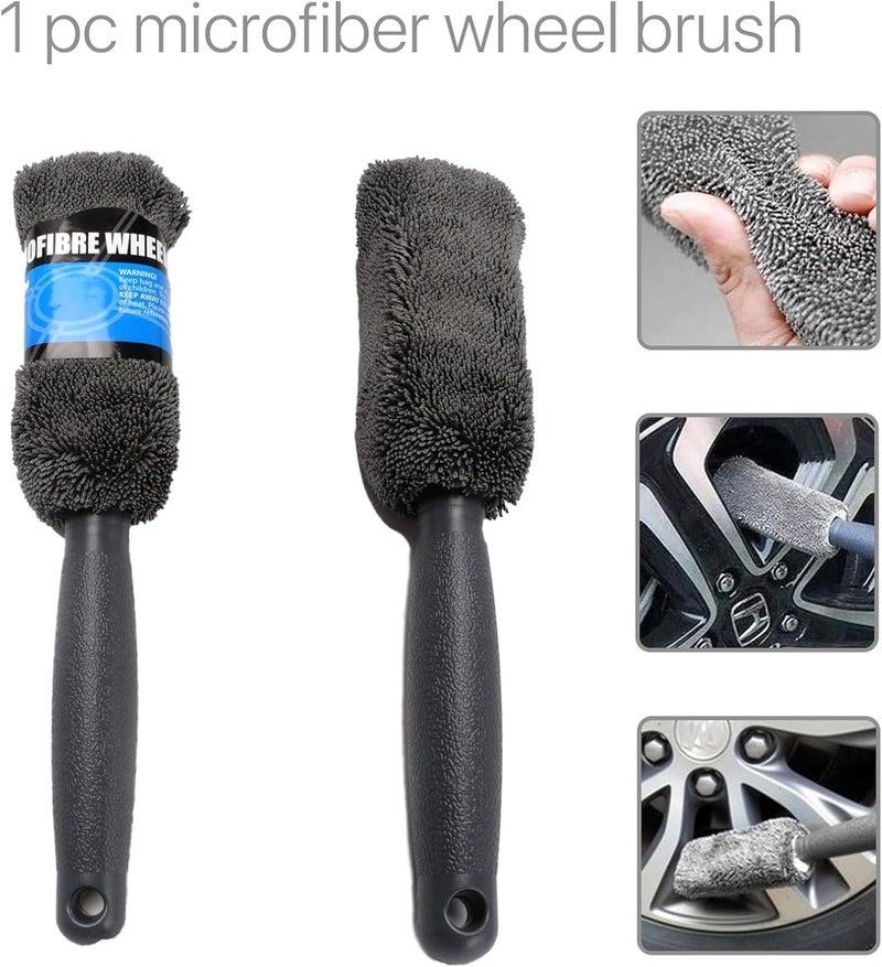 SCIENISH Car Detailing Kit,Auto Cleaning Supplies,Car Wash Kit 9/6 PCS Car Wash Set,Car Cleaning Supply,Car Wash Supplies,Car Interior Cleaning kit,Car Cleaning Sets,Car Cleaning Tools (9 pcs Grey) - Image 5