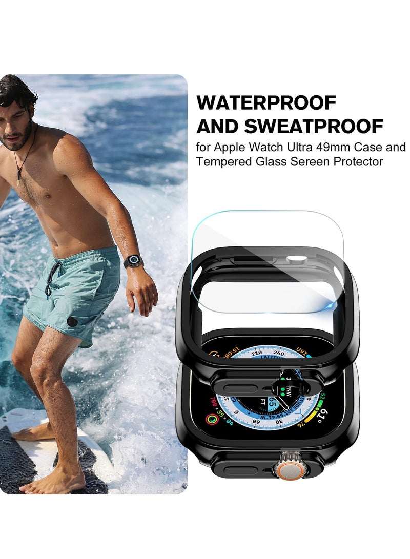 KASTWAVE Case Compatible for Apple Watch Ultra Case 49mm and Screen Protector, Soft TPU Waterproof Touch Sensitive, Anti-Scratch for Apple Watch Ultra Case for Men Women (Ultra 49mm) - Image 4
