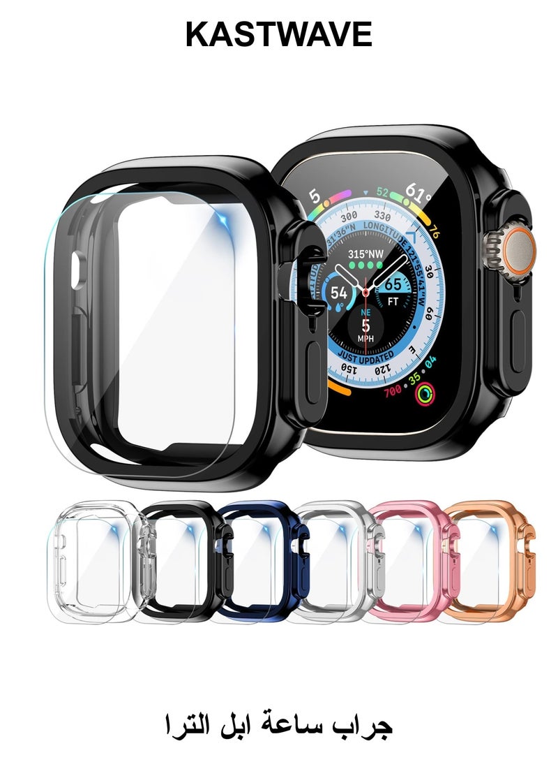 KASTWAVE Case Compatible for Apple Watch Ultra Case 49mm and Screen Protector, Soft TPU Waterproof Touch Sensitive, Anti-Scratch for Apple Watch Ultra Case for Men Women (Ultra 49mm) - Image 1
