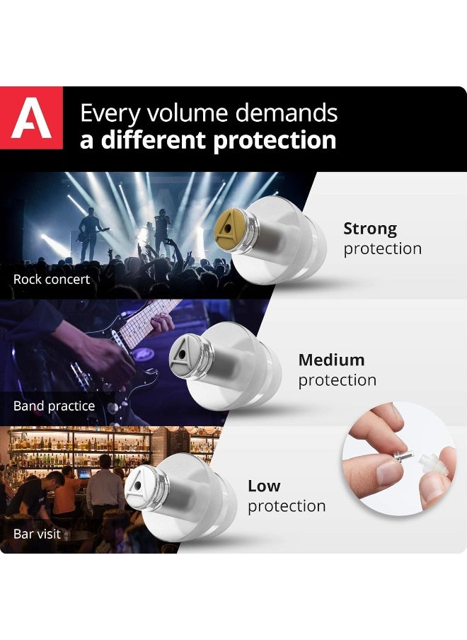 Alpine Musicsafe Pro Ear Plugs - Reusable Earplugs - Clear  - Image 3