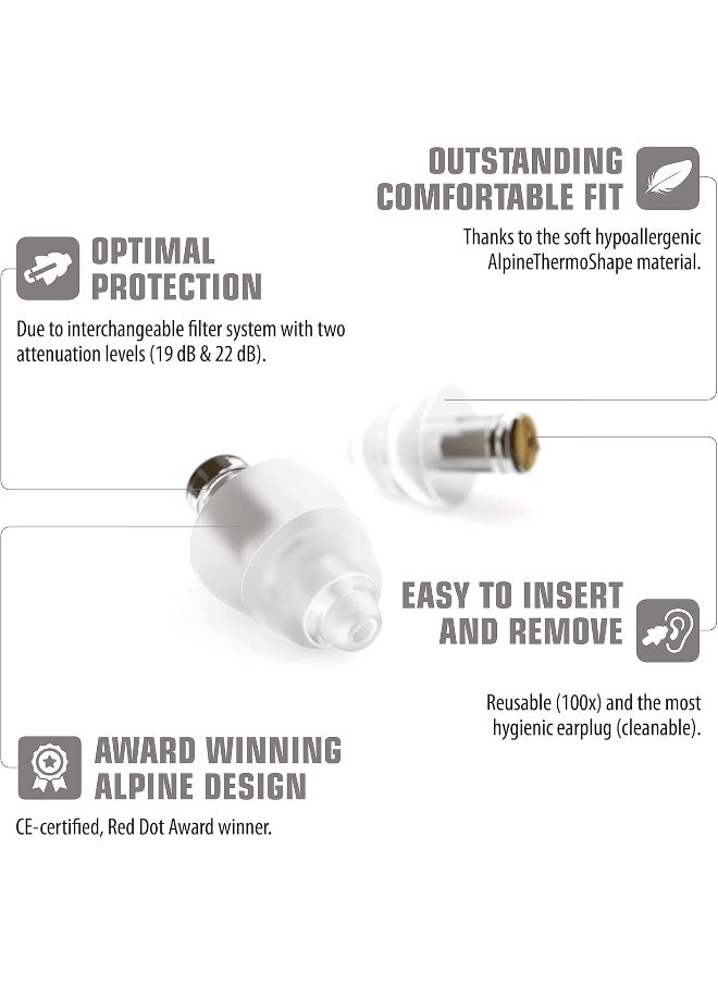 Alpine Musicsafe Pro Ear Plugs - Reusable Earplugs - Clear  - Image 2