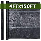 HOOPLE Landscape Fabric, Premium Pro Garden Fabric for Flower Bed, Yard, 4 x 150 Foot, PP Material, Heavy Duty Ground - Image 1