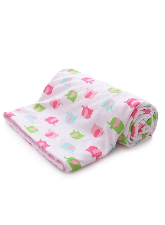 Gina Era Baby Blankets for Boys Girls 30 * 40″, Super Soft Comfy Blankets Double Layer with Dotted Backing for Toddler, Nursery Bed Blanket Stroller Crib Shower Gifts for Newborn (Pink Elephant) - Image 5