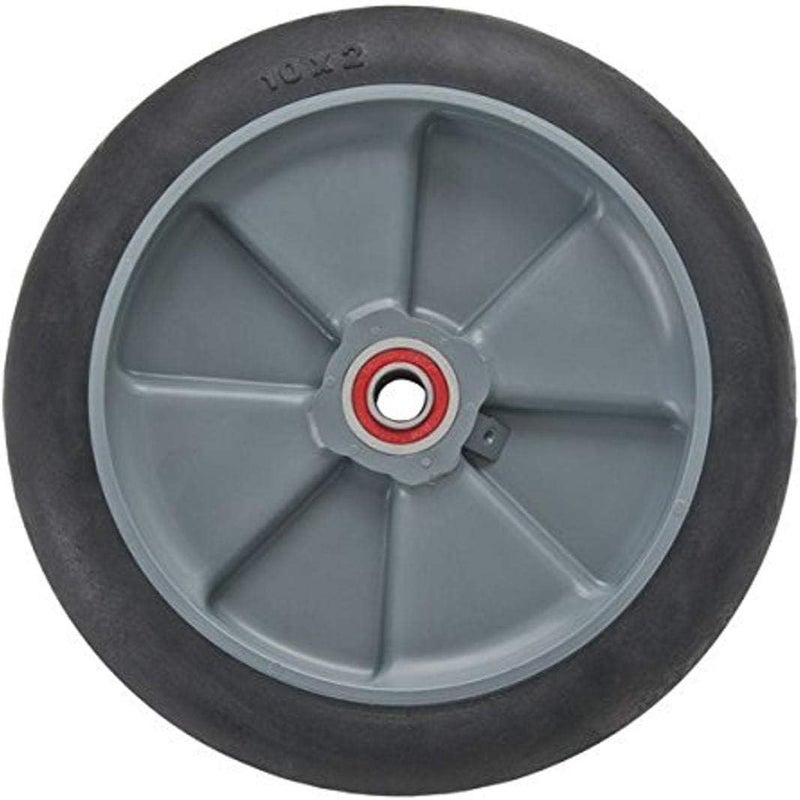 Magline 101030 10" Diameter Balloon Cushion Wheel with Red Sealed Semi Precision Ball Bearings