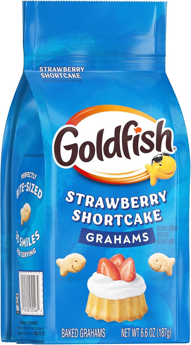 Goldfish Grahams Strawberry Shortcake Flavored Baked Snack Crackers, 6.6 Oz Bag - Image 5