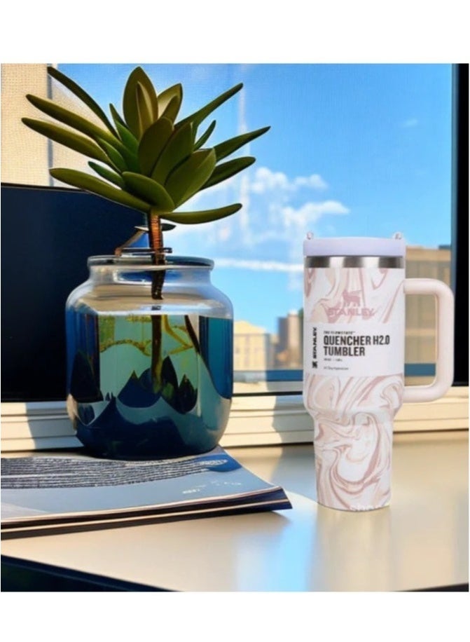 Stanley Quencher H2.0 FlowState 40oz Tumbler – Stainless Steel Vacuum Insulated Travel Mug with Reusable Straw and Leak-Resistant Lid – Keeps Drinks Hot or Cold for Hours – Ideal for Water, Iced Tea, Coffee, Smoothies, Gym, Office, Home or Outdoor Adventures - Image 3