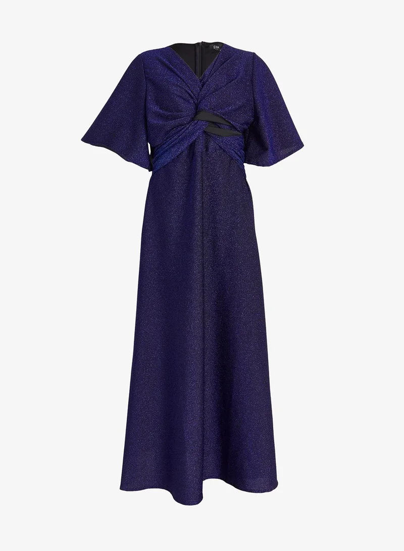 ايلا بلس فستان مقاس كبير بلمعان وتجعيدات