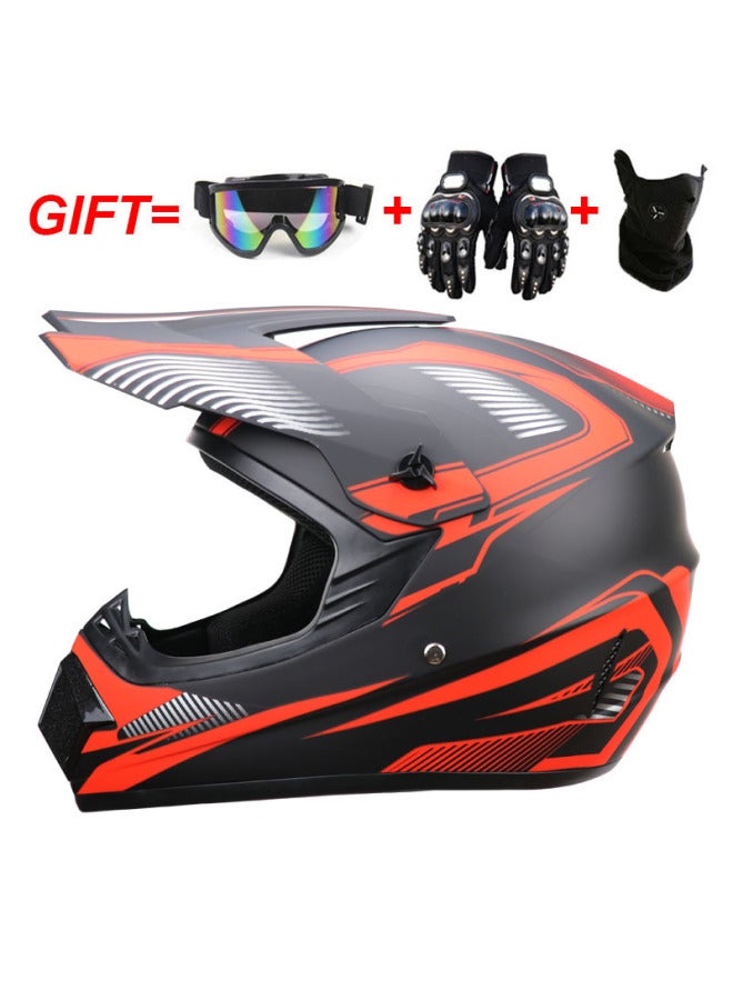 ABS Motorcycle Off-Road Half Helmet - Small, All-Season, Asian Red