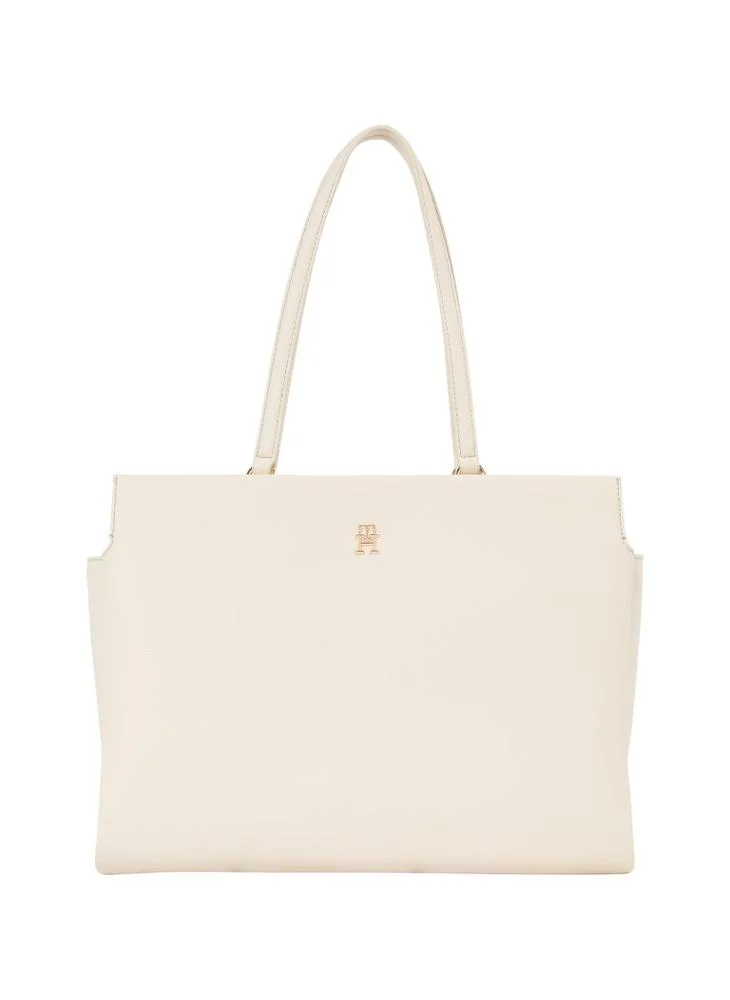 تومي هيلفيغر Logo Detail Zip Over Tote