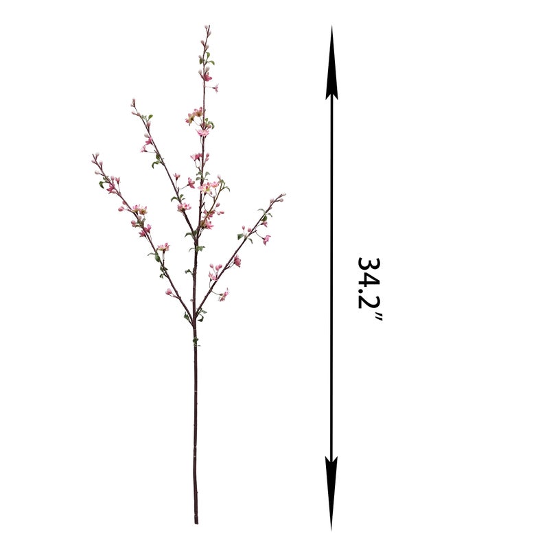 ATFL Plum Blossom Flowers,6 Pcs Artificial Pink Cherry Blossom Silk Flowers,Fake Cherry Blossom Stems,Faux Cherry Blossom Branches for Vase for Home Decor(Pink) - Image 5