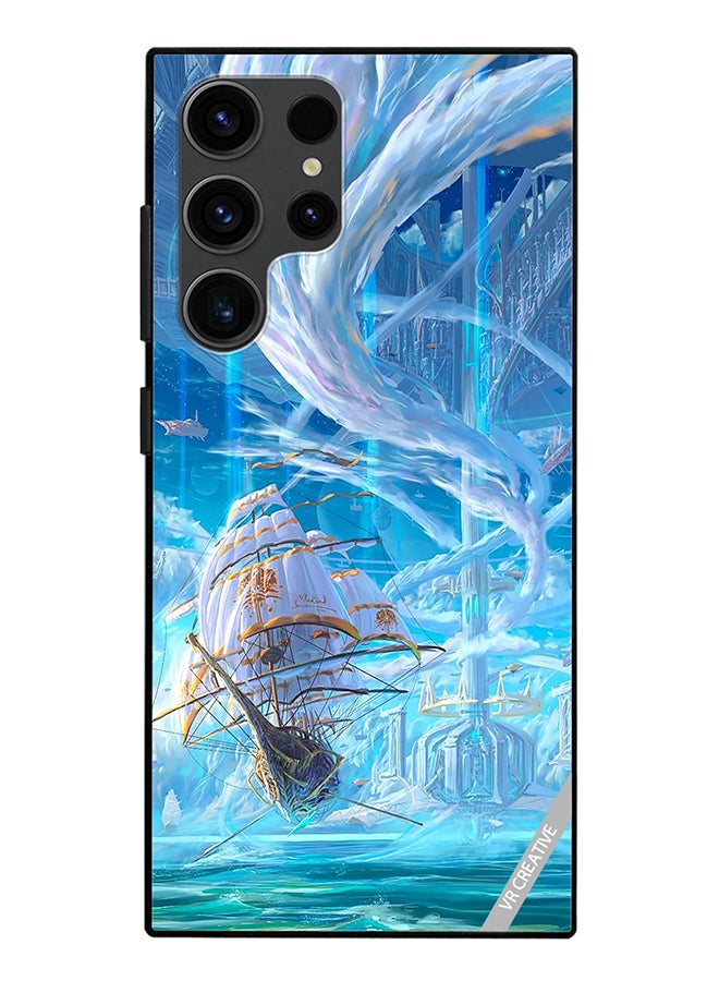 VR CREATIVE Protective Case Cover For Samsung Galaxy S24 Ultra Castle With Clouds Design Multicolour - Image 1