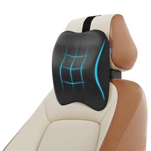 Orista Premium Car Neck Rest Pillow | 2 Years Warranty | Memory Foam Neck Pillow for Car, Headrest Cushion for Neck & Cervical Support – Relieves Neck Pain & Fatigue | Black Velvet - Image 1