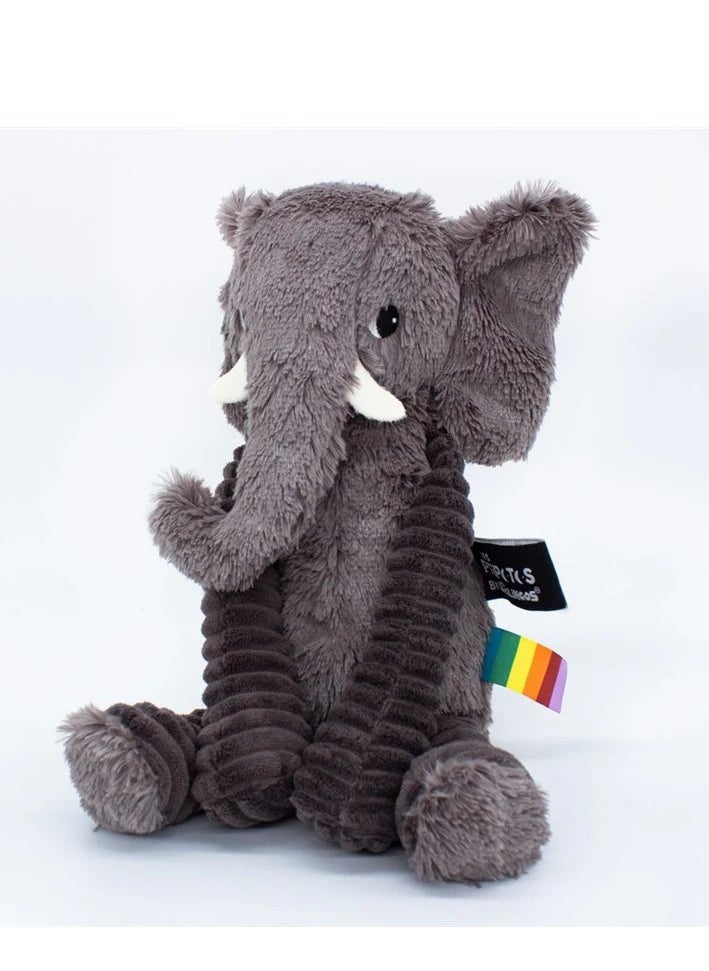 Les Deglingos - Dimoitou the Elephant Plush Toy - Soft Grey Cuddle Buddy with Big Ears, Eco-Friendly Plush Safe from Birth - Image 1