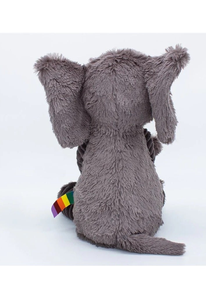 Les Deglingos - Dimoitou the Elephant Plush Toy - Soft Grey Cuddle Buddy with Big Ears, Eco-Friendly Plush Safe from Birth - Image 1