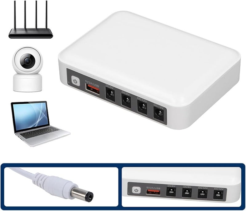 6000mAh Mini UPS Battery Backup for Router Modem Security Camera US Plug - Image 4