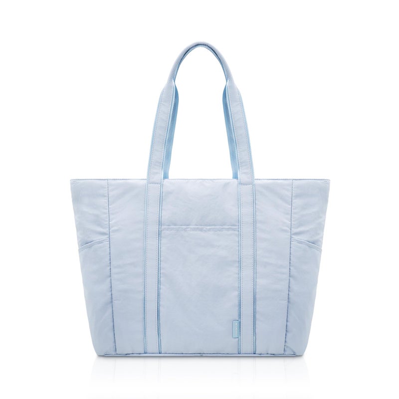 Everfun Large Tote Bag for Women, Ultra Soft Gym Tote, Everyday Yoga Washable Bag with Zipper, Travel, Nurse, Weekend, Beach, Laptop Work, Blue - Image 1