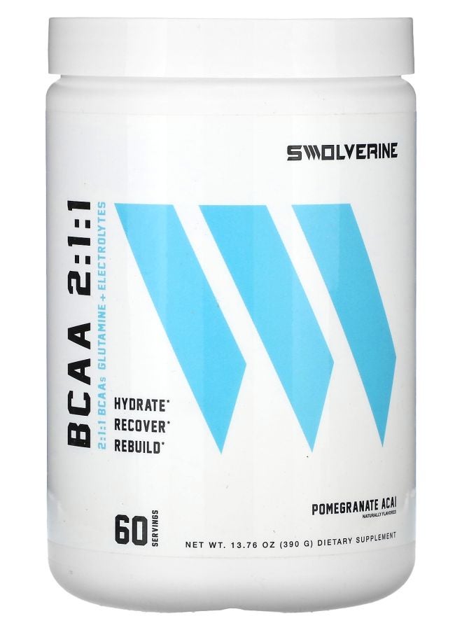 Swolverine BCAA 2:1:1 Pomegranate Acai 13.76 oz (390 g)