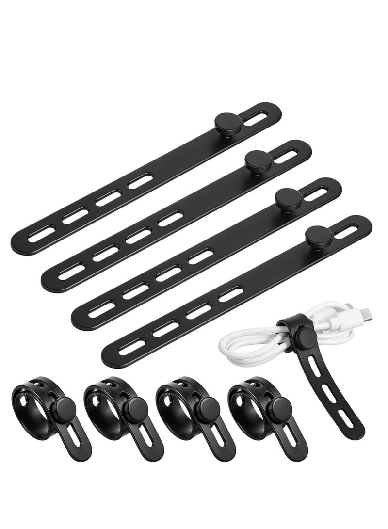 10 Pcs Silicone Cable Ties, Wires Cord Organizer for Wire Management and Charger Cable Organization. - Image 1