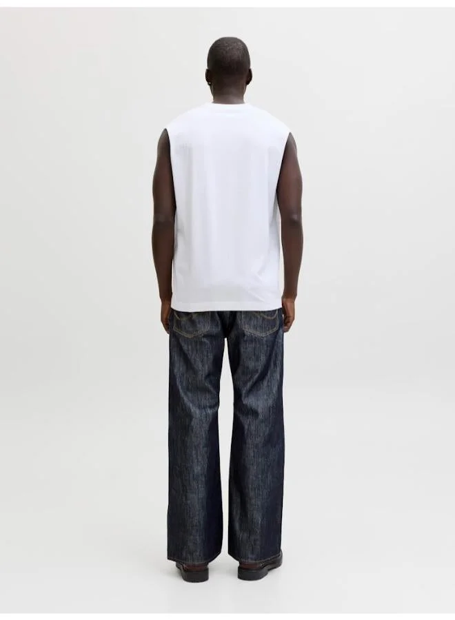 جاك اند جونز تيشيرت بياقة دائرية وشعار