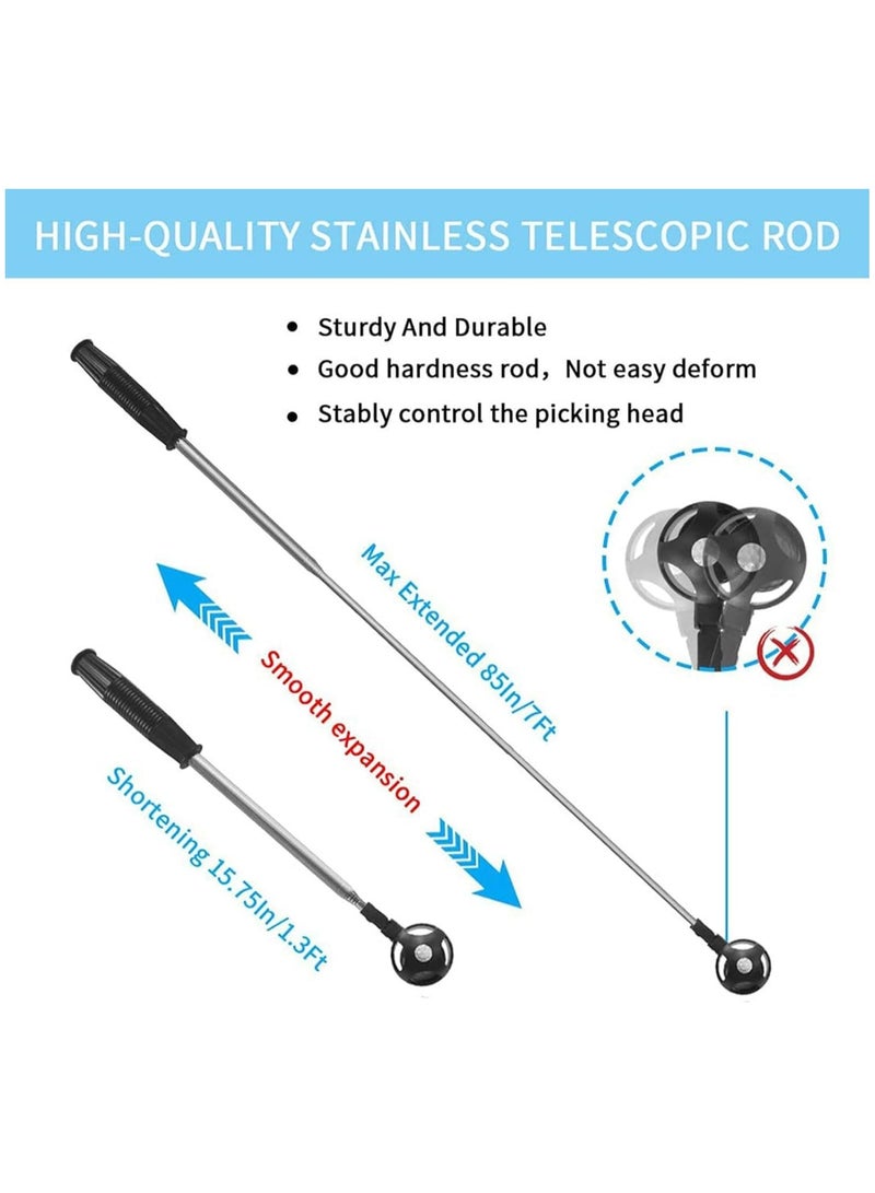 أوزيغالور "أداة استرجاع كرات الجولف من الفولاذ المقاوم للصدأ - 8 أقسام مع ثلاثي المخلب، ملحقات الجولف" - Image 2