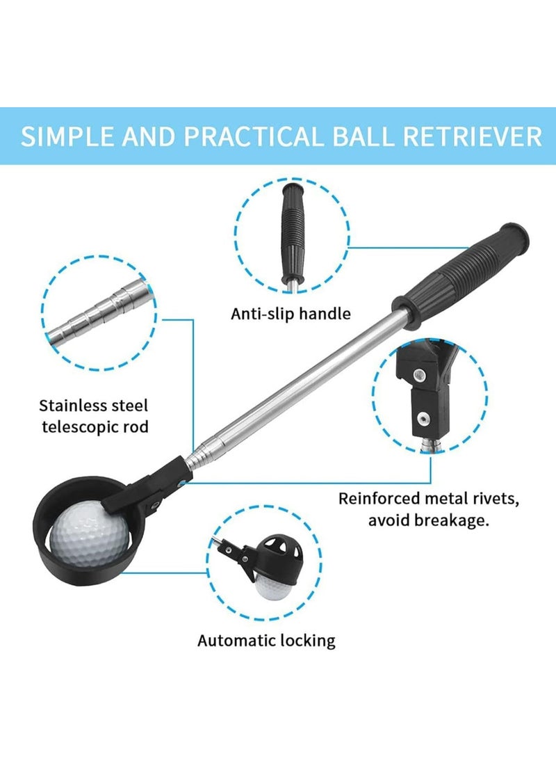 أوزيغالور "أداة استرجاع كرات الجولف من الفولاذ المقاوم للصدأ - 8 أقسام مع ثلاثي المخلب، ملحقات الجولف" - Image 4
