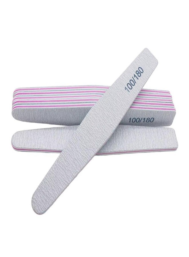 Zusaca Nail Filer and Buffer Polish Pro Manicure Nail Art Tools Kit Professional Arch Shape Nail Filers Nail Shaper - 10 pc, Multi Color. - Image 1