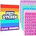 KRAFUN 500 Felt Stickers for Kids SelfAdhesive Alphabet Letters Numbers Fun Shapes DIY Scrapbook Arts and Crafts Supplies Educational Learning Activity Gift for Toddlers Boys Girls Ages 3 - Image 3