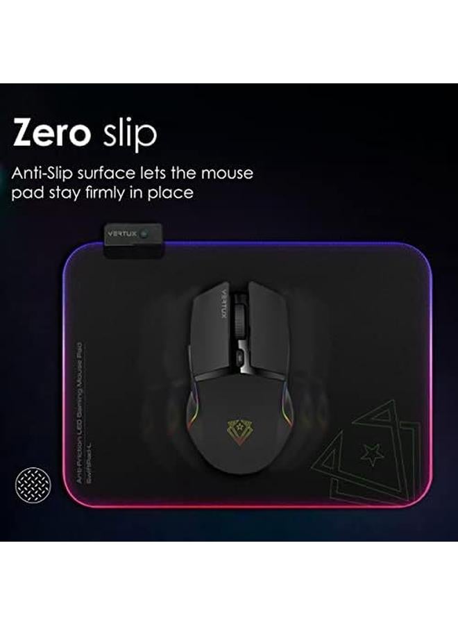 VERTUX Rgb Gaming Mouse Pad Foldable Soft Micro Weave Cloth Surface With 13 Colorful Led Modes Non Slip Base And Wear Resistant Surface 32.8X20Cm Swiftpad L - Image 2