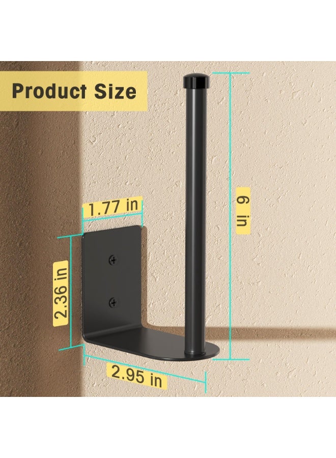 HOMESTAR 2-Pack Carbon Steel Baseball Cap Hooks - Wall Mounted Flat Hat Hanger Organizer & Display Rack For Snapbacks & Cowboy Hats, Multi-Purpose Black Hook For Keys Purses , (Black 6-Inch) - Image 3