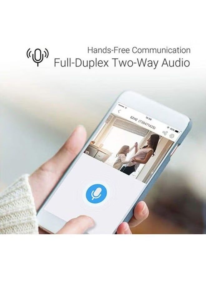 FMAX H6C Mini Smart Camera, 1080p Wifi Smart Baby Monitor Camera, Intelligent Surveillance Camera With Night Vision, Lightweight Indoor Monitoring Camera, (1pc, White) - Image 3