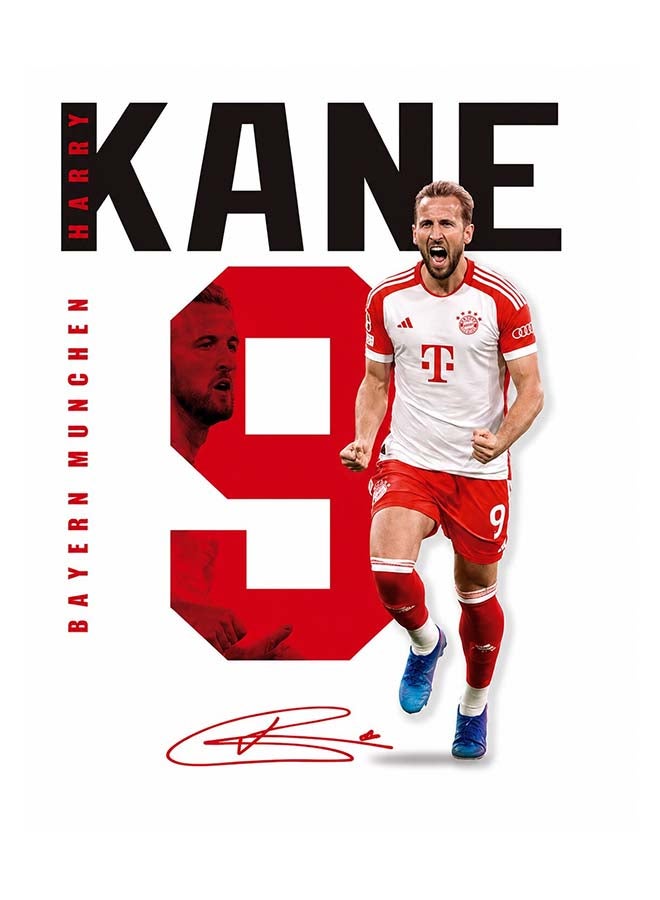 Toyland Harry Kane Bayern Munich Poster – Premium Football Wall Art Print (8x10 Inch) for Bedroom & Kids Room Décor - Image 1