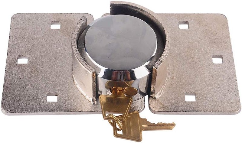 Cocoarm Heavy Duty Round Lock Van Garage Shed Hasp Set with 2 Keys - Image 4