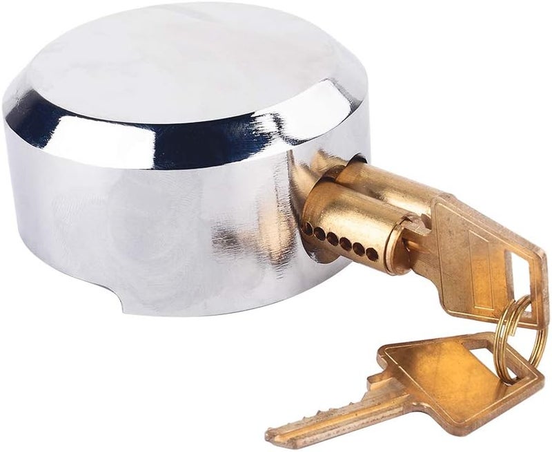 Cocoarm Heavy Duty Round Lock Van Garage Shed Hasp Set with 2 Keys - Image 3