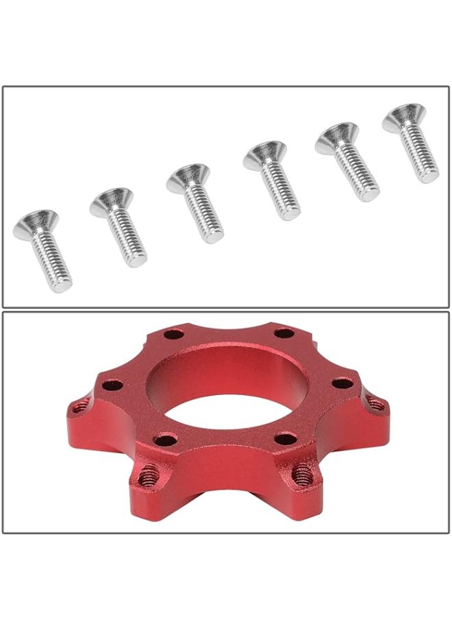 Generic - NRG Innovations SRK-LOTH-RD Red Gaming Steering Wheel Hub Adapter Compatible with Logitech G923 G29 G920 G27, 6 X 70mm Bolt Pattern - Image 1