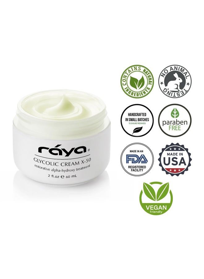 Raya Glycolic Cream X-50 with AHA (G-329) | Exfoliating Facial Treatment for Non-Sensitive Skin Beginning to Show Signs of Aging | Helps Reduce Lines and Wrinkles | Made with Alpha Hydroxy Acids - Image 4