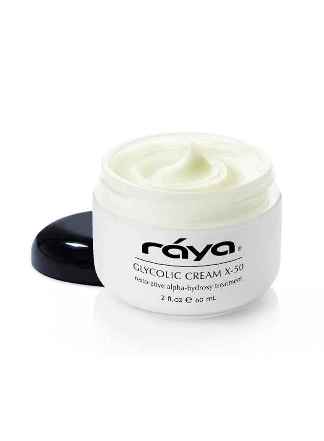 Raya Glycolic Cream X-50 with AHA (G-329) | Exfoliating Facial Treatment for Non-Sensitive Skin Beginning to Show Signs of Aging | Helps Reduce Lines and Wrinkles | Made with Alpha Hydroxy Acids - Image 1