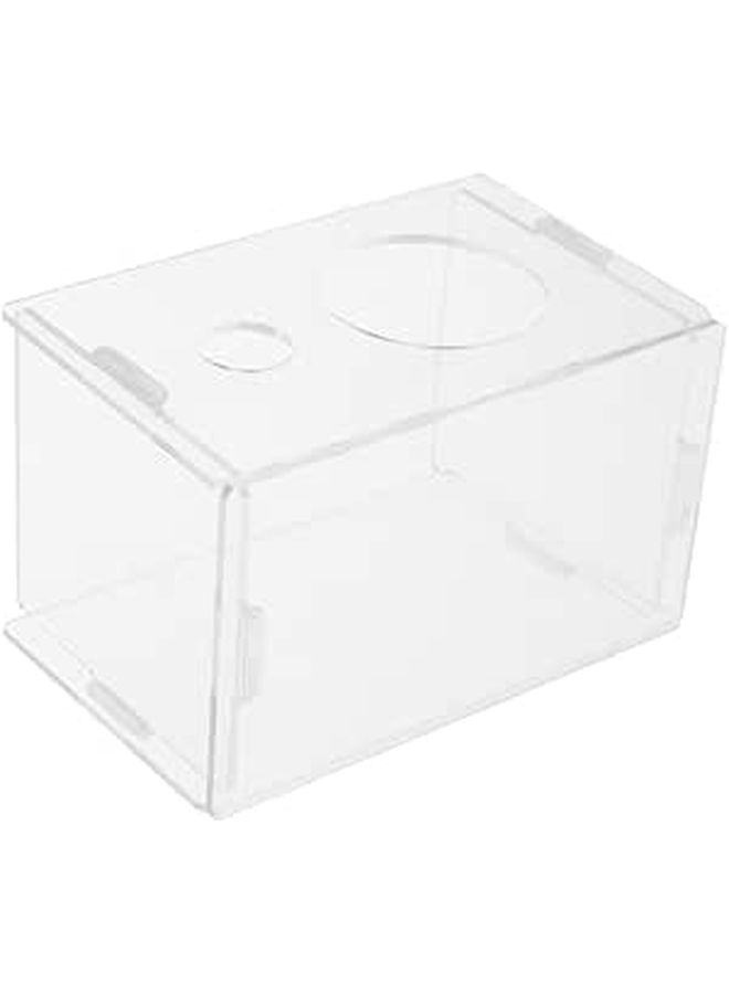 Large Transparent Acrylic Hamster Habitat with Sand Bath Box Easy Clean Small Animal Shelter - Image 1