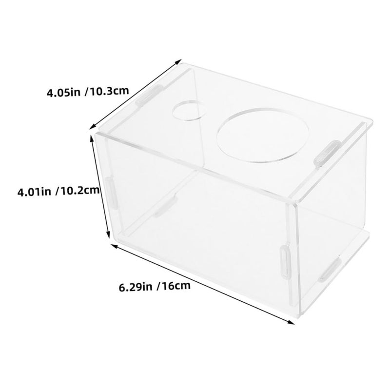 Large Transparent Acrylic Hamster Habitat with Sand Bath Box Easy Clean Small Animal Shelter - Image 3