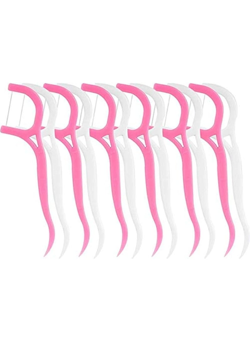 خيط تنظيف الأسنان بيد بلاستيكية مزدوجة الألوان - عبوة من 30 قطعه - Image 3