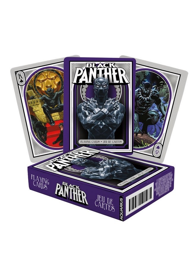 Aquarius AQUARIUS Marvel Comics Black Panther Playing Cards - Black Panther Themed Deck of Cards for Your Favorite Card Games - Officially Licensed Marvel Comics Merchandise & Collectibles - Image 1