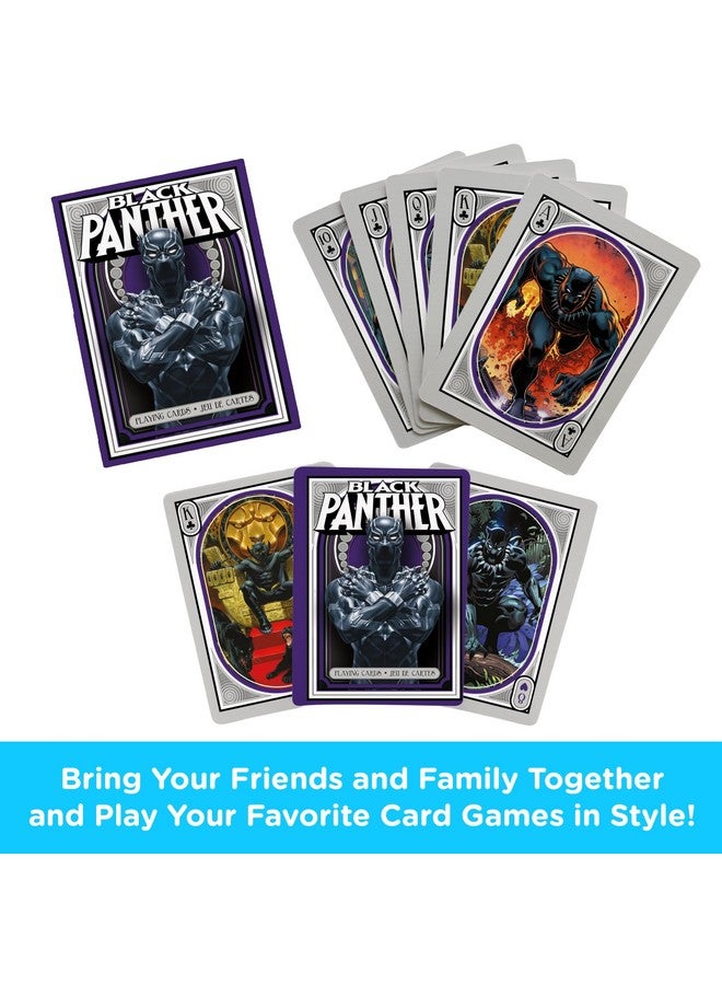 Aquarius AQUARIUS Marvel Comics Black Panther Playing Cards - Black Panther Themed Deck of Cards for Your Favorite Card Games - Officially Licensed Marvel Comics Merchandise & Collectibles - Image 2