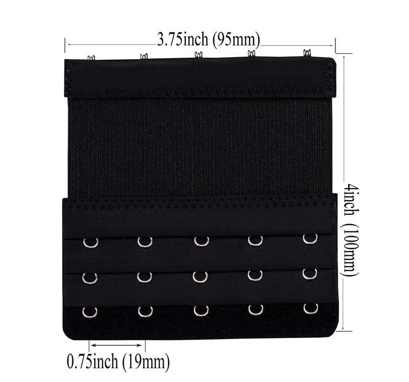 ZaneGear Women Elastic Bra Extender 5 Hook for Plus Size Bras Back Extension Strap 6pcs - Image 2