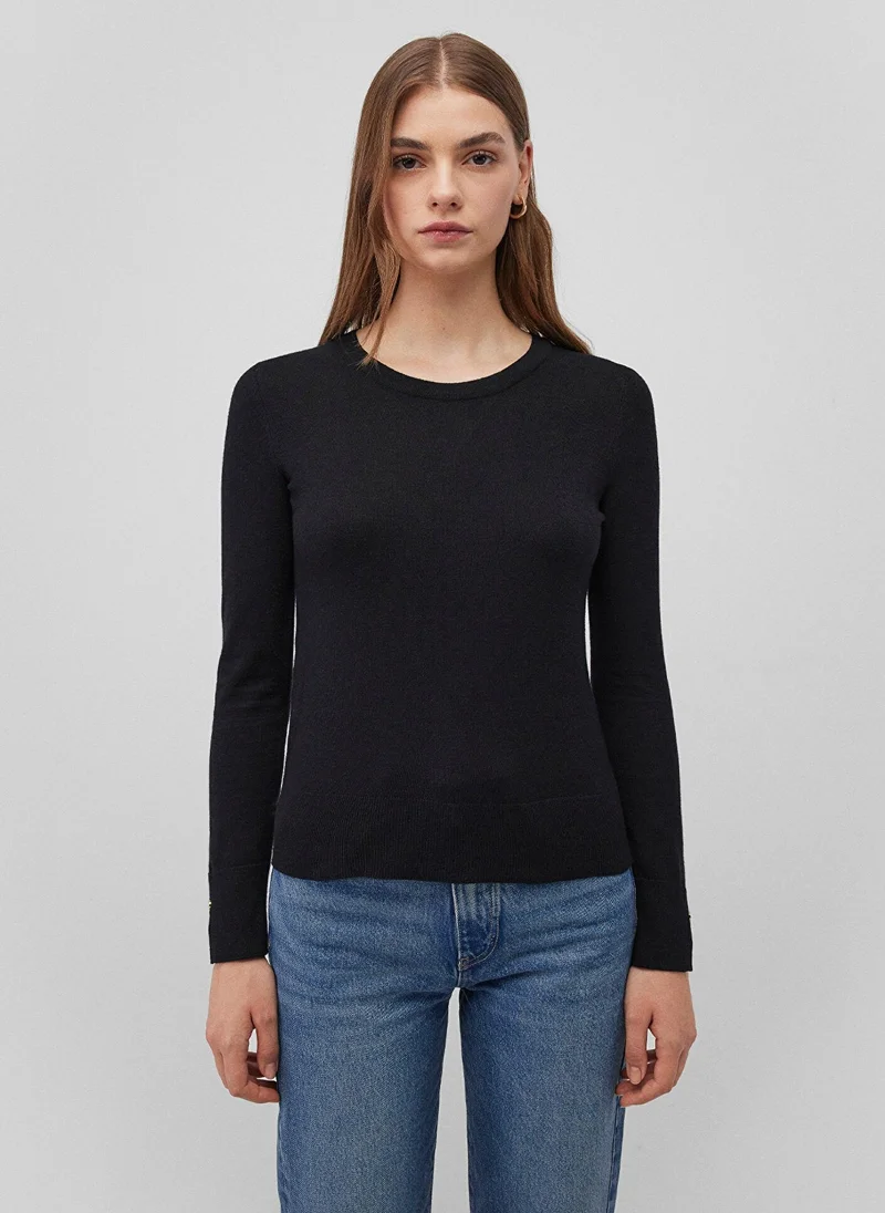MAVI CREW NECK BASIC SWEATER Black