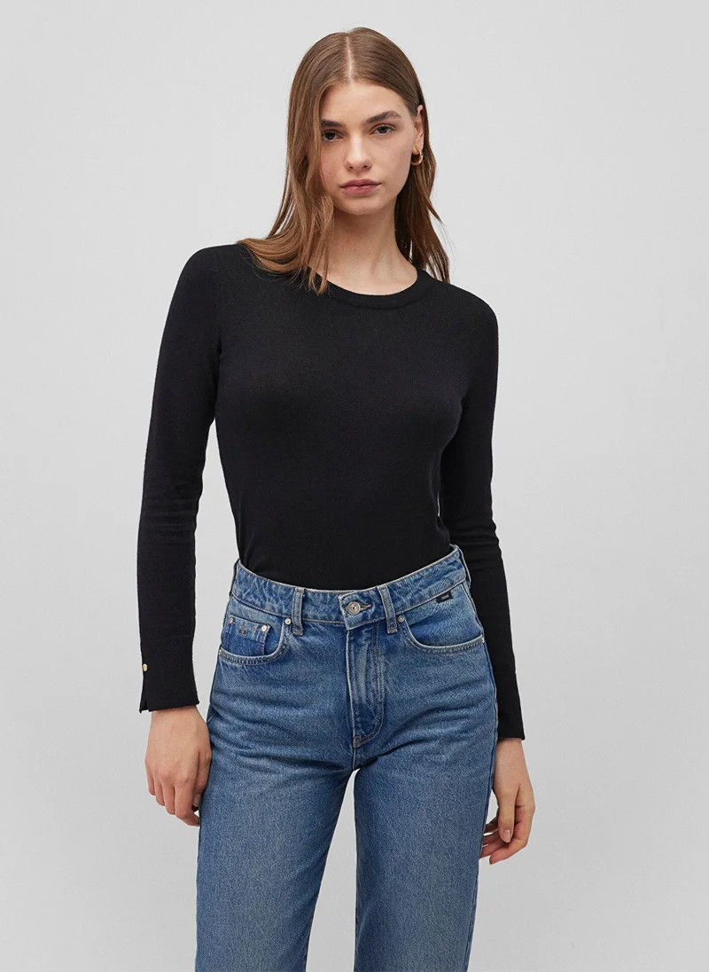 MAVI CREW NECK BASIC SWEATER Black