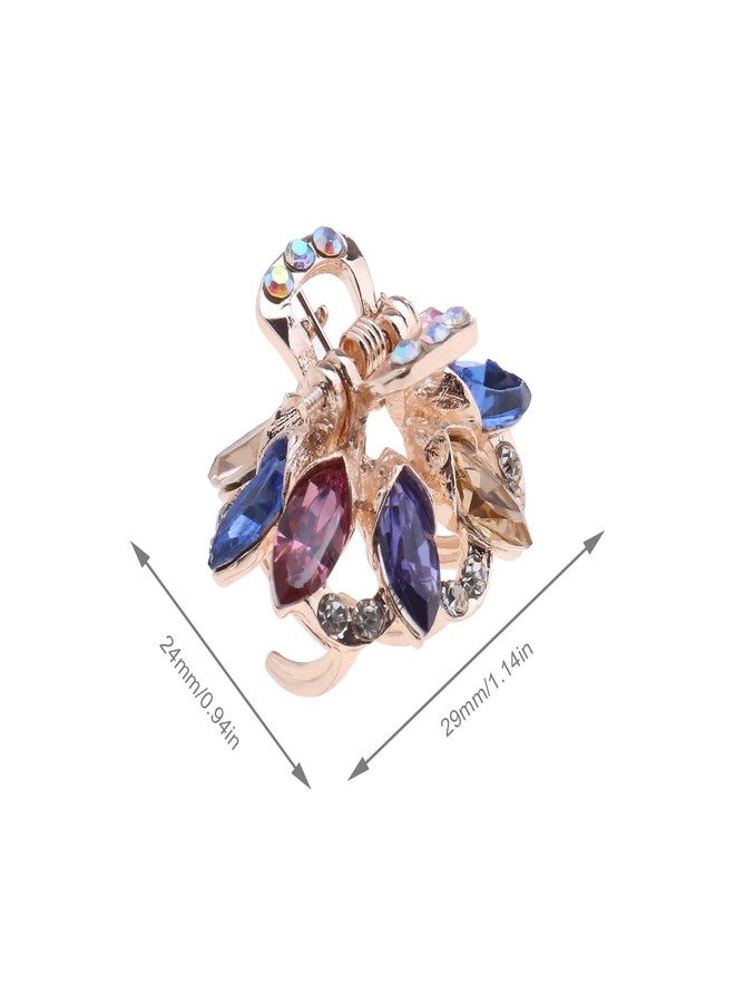 سينج إف إل تي دي مجموعة مشابك شعر معدنية عتيقة مرصعة بأحجار الراين من SING F LTD، 6 قطع - صغيرة، ملونة، مانعة للانزلاق، للنساء والفتيات - Image 4